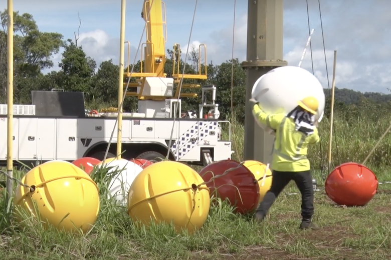 Ballen hoogspanningslijnen