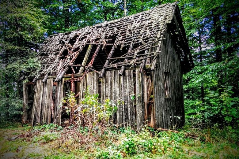 abandoned shed
