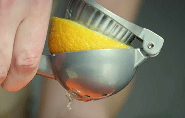 squeezing a lemon