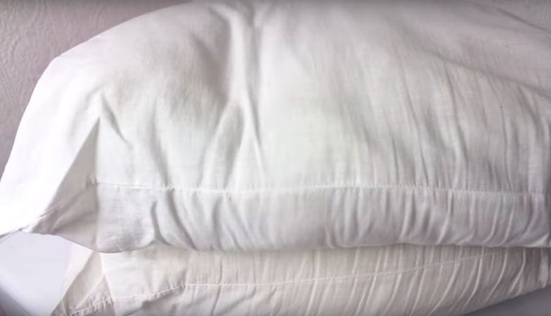 white pillows